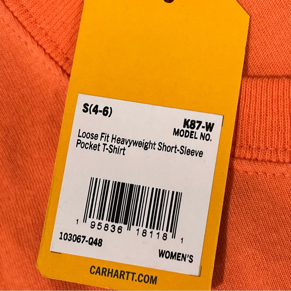 Carhartt NWT Women's small loose fit heavy weight short sleeve pocket shirt - Picture 8 of 11